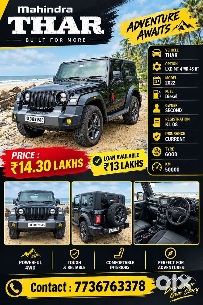 Mahindra Thar Lx Hard Top Diesel Mt 4wd, 2022, Diesel