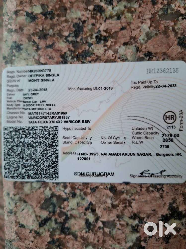 Tata Hexa, 2018, Diesel