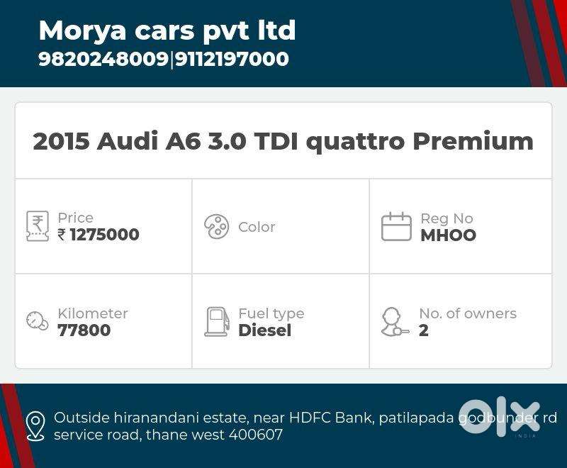Audi A6 3.0 Tdi Quattro Premium, 2015, Diesel