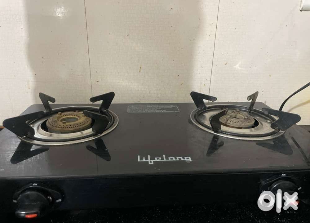 Lifelong 2 Burner Glass Top Gas Stove