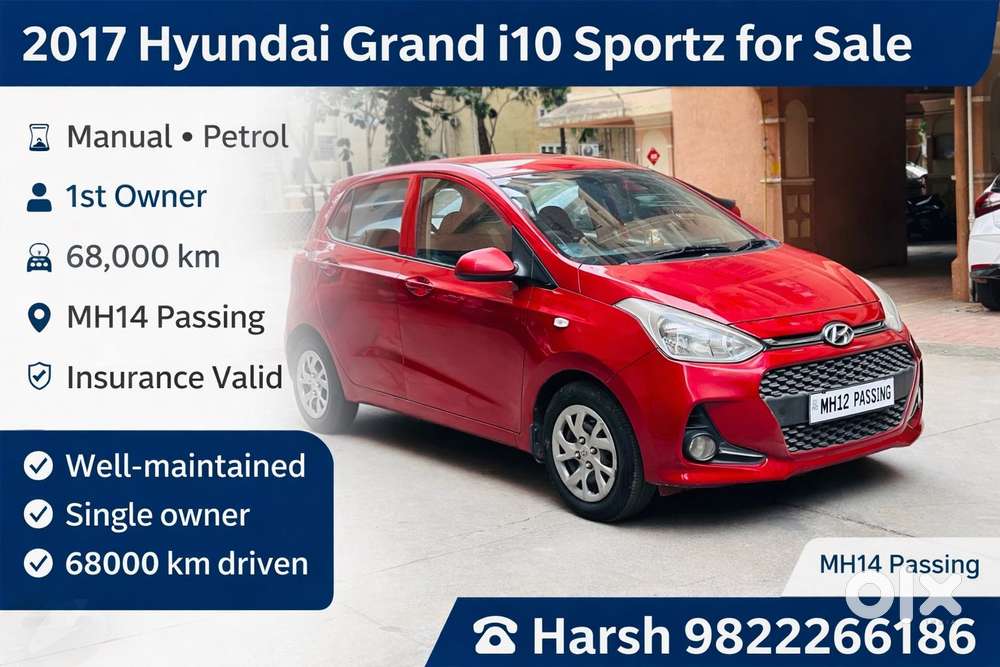 Hyundai Grand I10 Sportz 1.2 Kappa Vtvt, 2017, Petrol