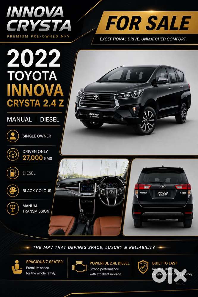 Toyota Innova Crysta 2.4 Z 7 Str, 2022, Diesel