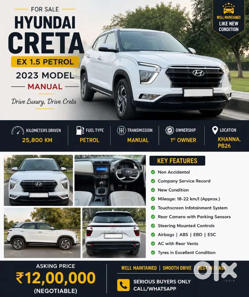 New Condition Top Demand Creta Varient