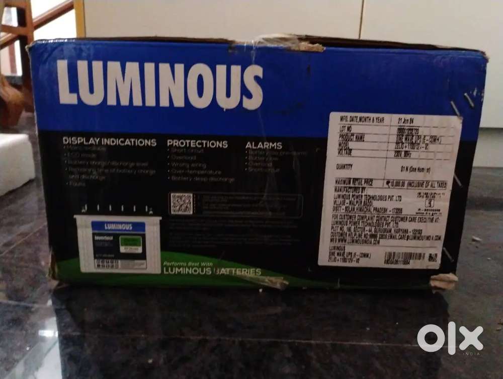 Luminous Inverter & Battery Combo for Home,Office &
Shops