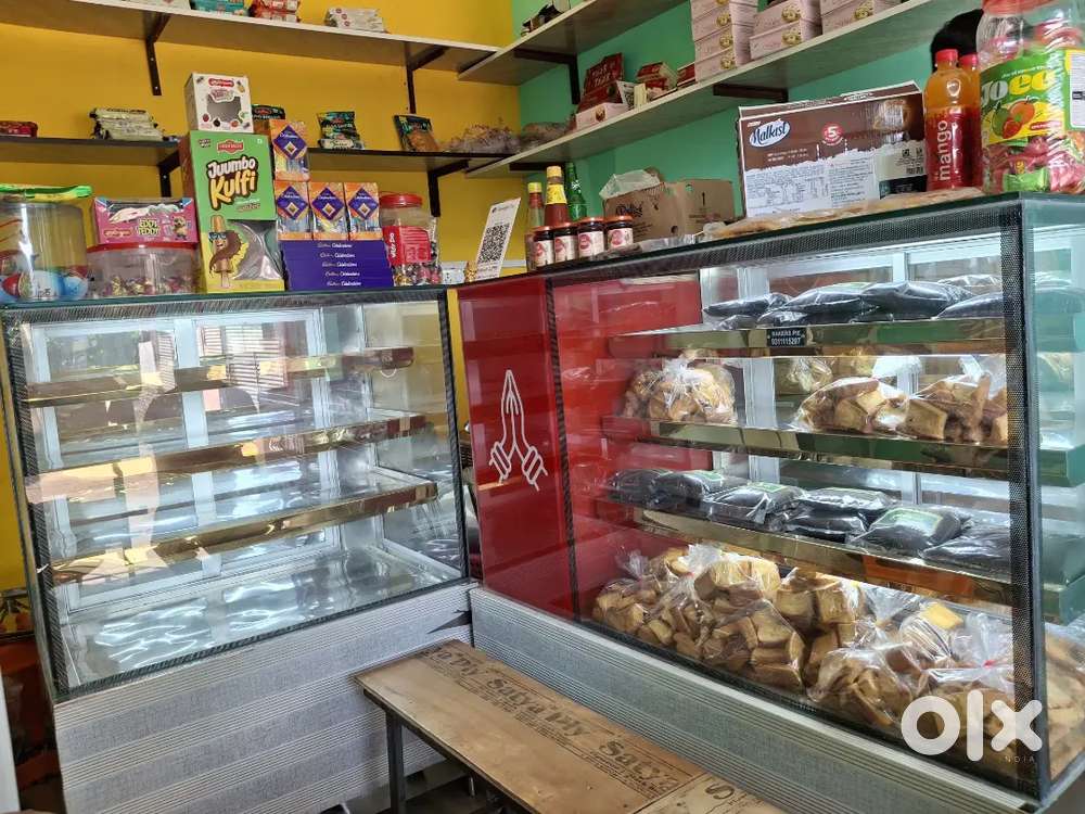 Display counters for sweet shop