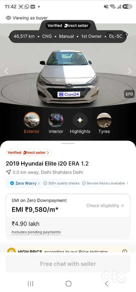 Hyundai I20 2019 Cng & Hybrids 46000 Km Driven