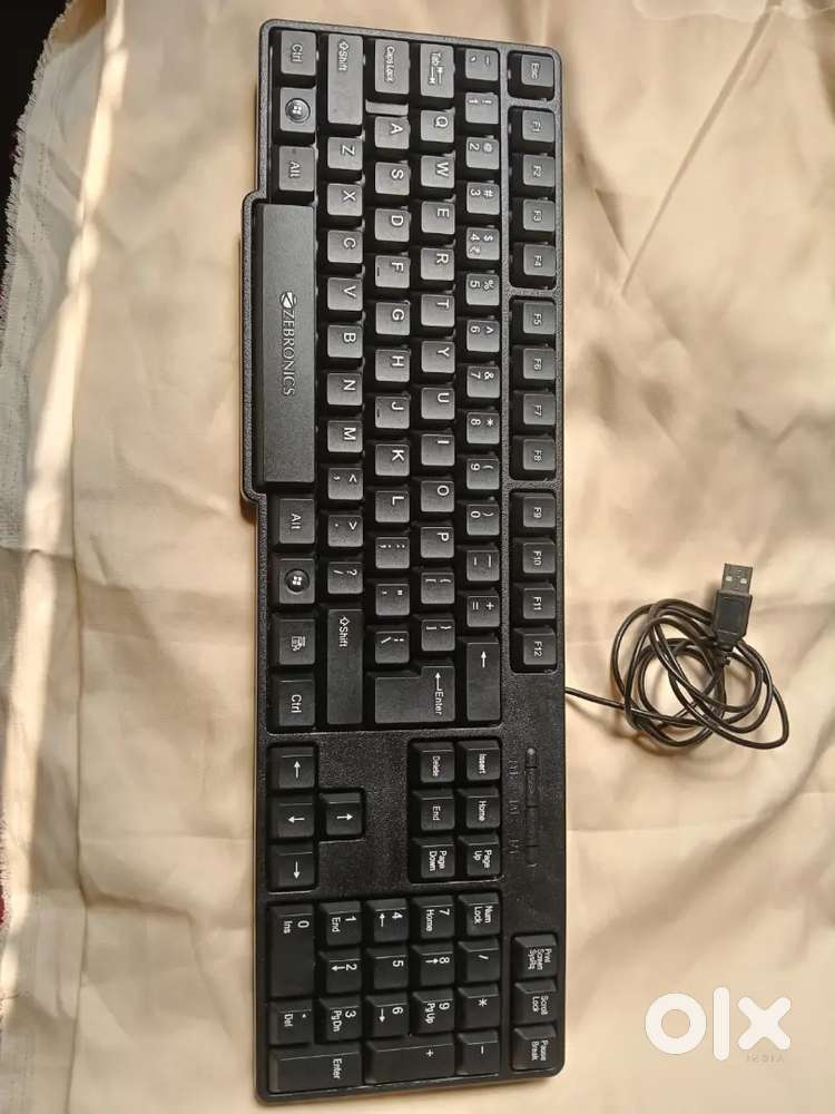 Zebronics Wired Keyboard + Free Keyboard Cover