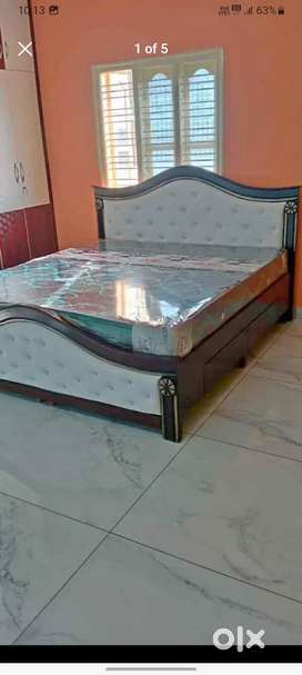 Wooden bed olx discount