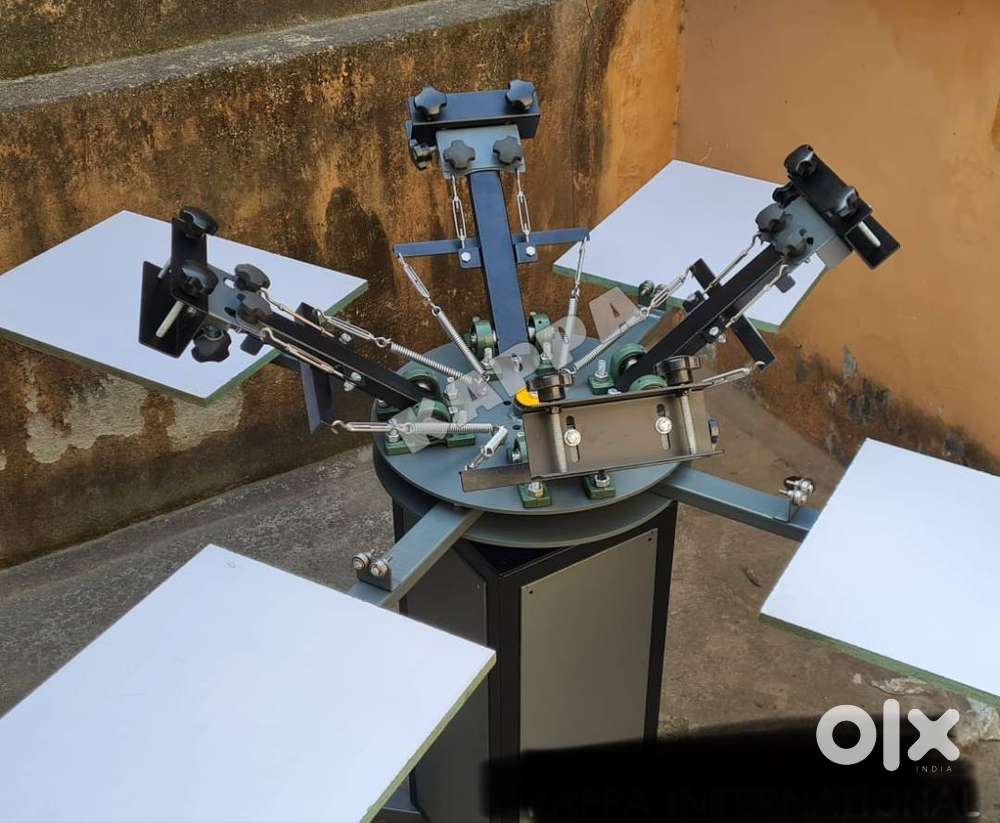4/4 Screen printing machine & complete set up for tshirt printing