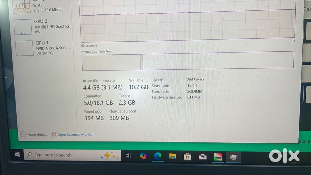 Dell Precision 7560 i7 11th 16GB 512GB 4GB Nvidia 40 Days Warranty