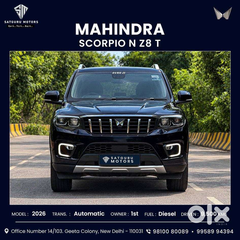 Mahindra Scorpio N Z8 L Diesel At 2wd 7 Str, 2026, Diesel