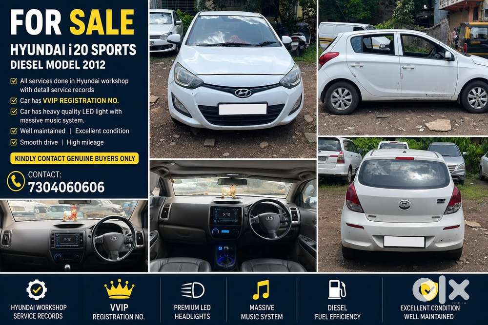 Hyundai I20 Sports Diesel 2012 &ndash; Vvip Number | Doctor-owned