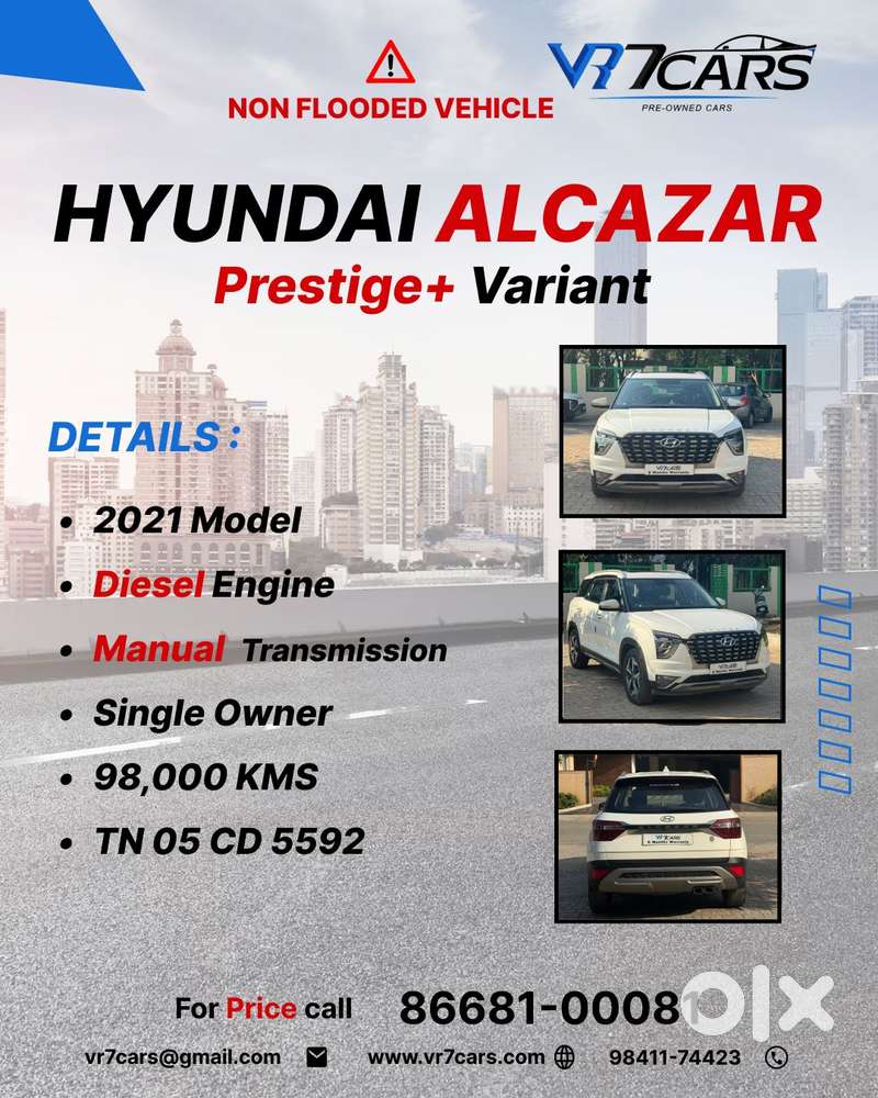 Hyundai Alcazar 1.5 Prestige Diesel Mt 7 Str, 2021, Diesel