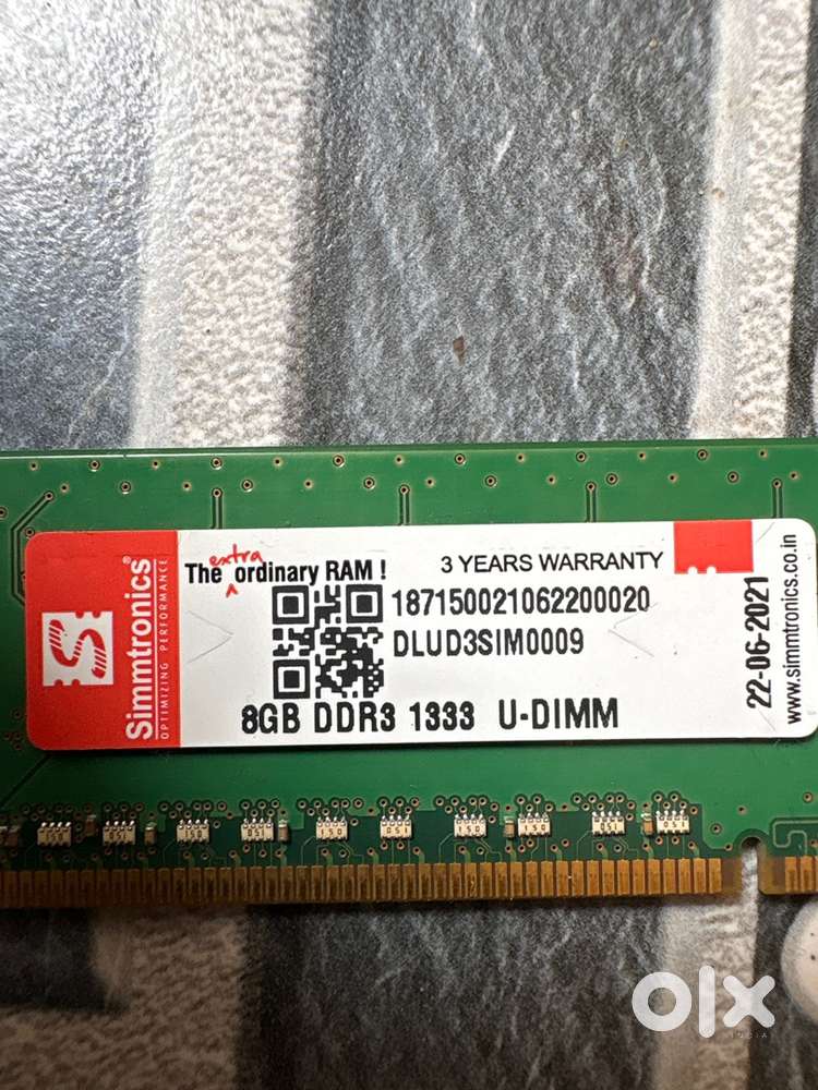 8 x 2  = 16 gb Ddr 3 Desktop RAM 1333 MT /s