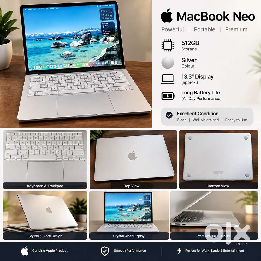 Apple MacBook Neo 512GB Silver | 1 Month Old | AppleCare+