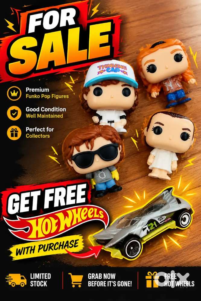 Strange things toy from kinder free hot wheels