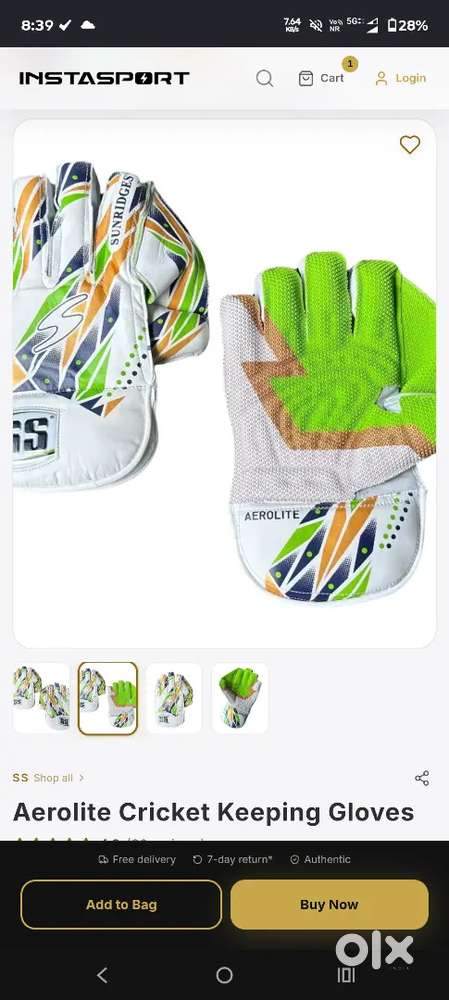 Brand new SS wicket keeping gloves for sale