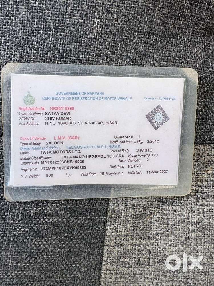 Tata Car Manual 2012