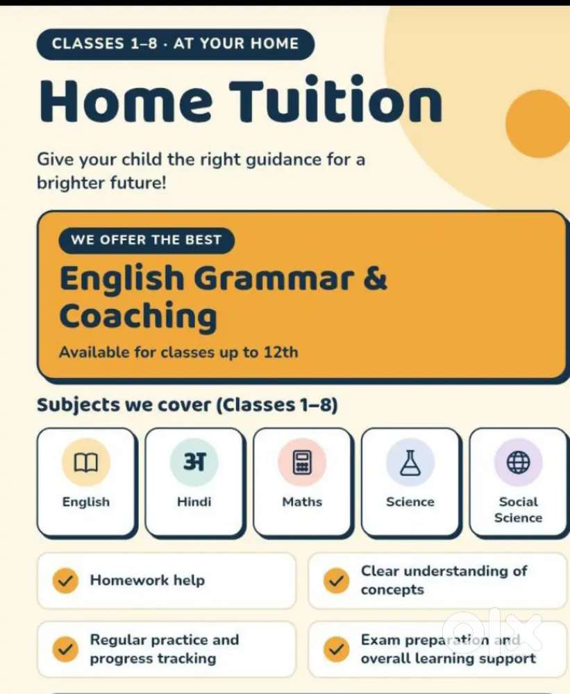 We offer the best English Grammar & Coaching, for classes up to 12th