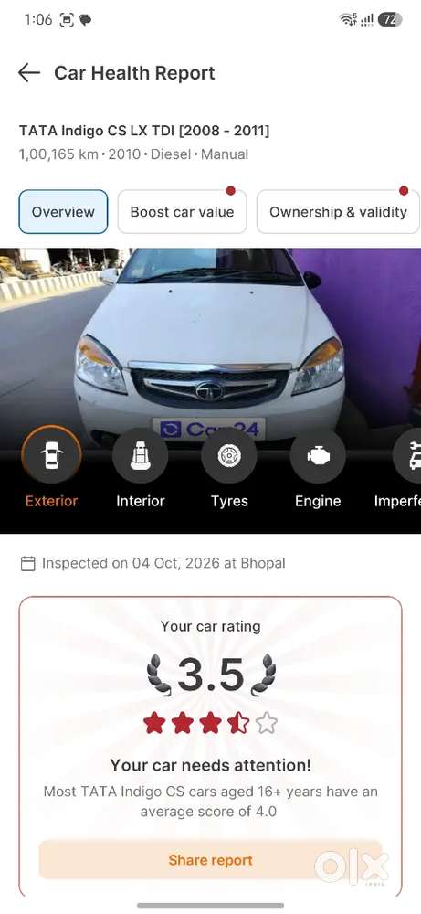Tata Indigo Cs Lx 2010 Manual Diesel
