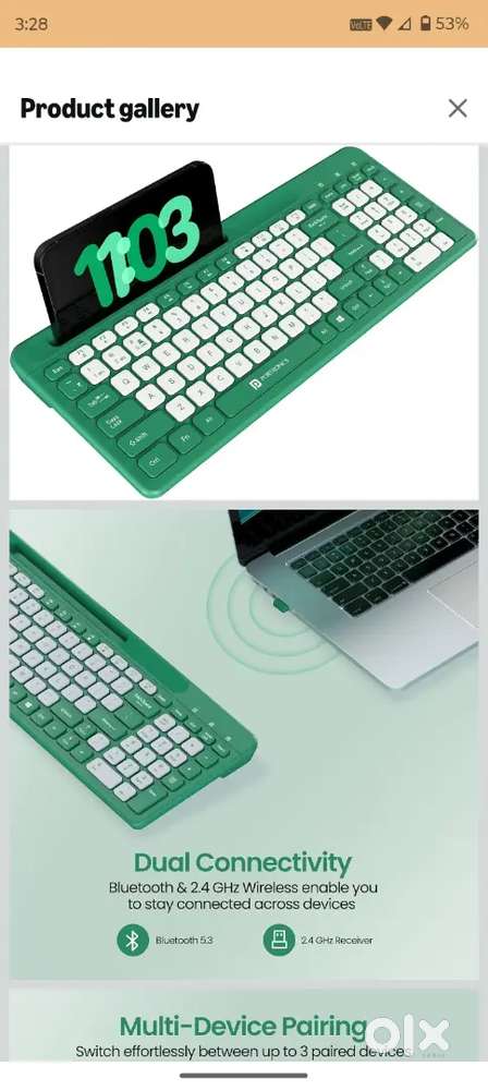 Loght used Portronics Bubble Square Wireless Keyboard