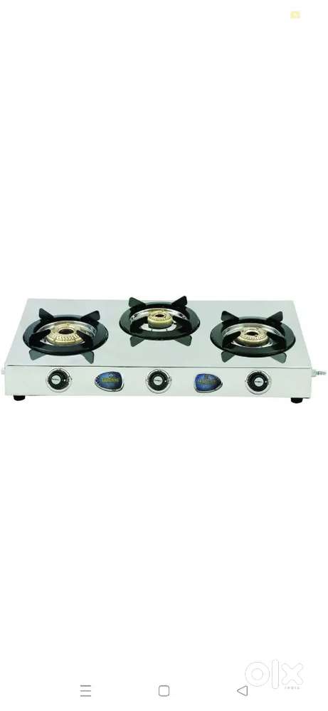 3 burner gas stove heavy steel body brand new