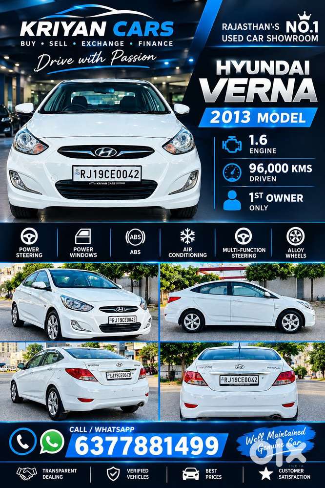Hyundai Verna Crdi 1.6 Ex, 2013, Diesel