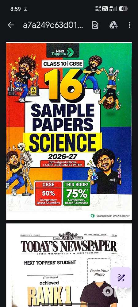 Next topper sample paper science
