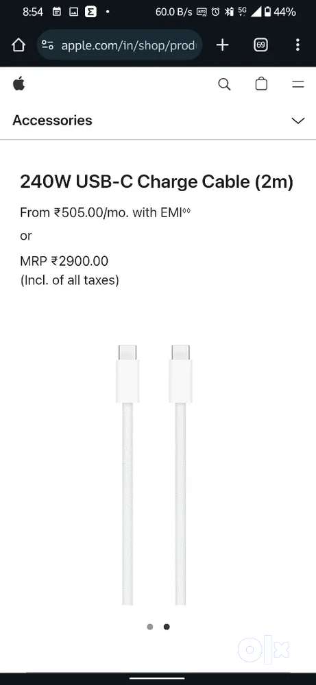 Apple 240w USB-C Charge Cable (2m)