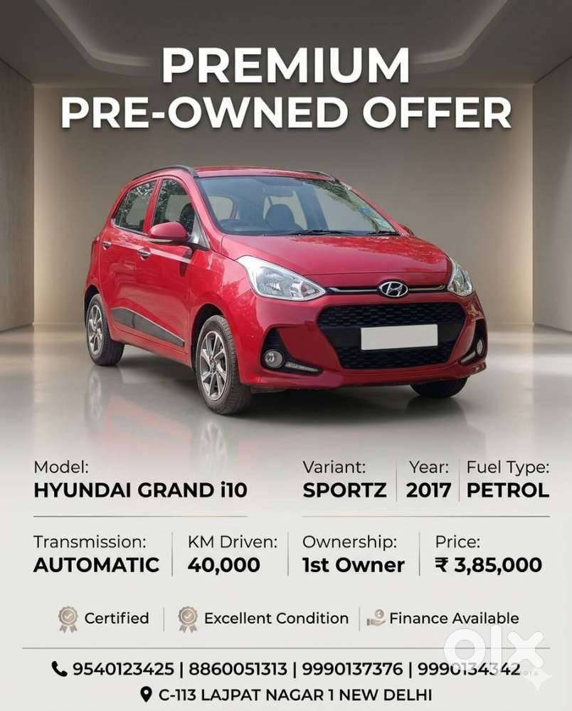 Hyundai Grand I10 2013-2016 At Sportz, 2017, Petrol