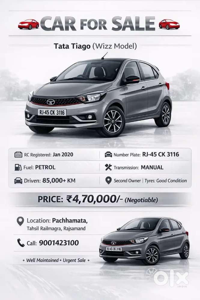 Tata Tiago 2020 Petrol Good Condition