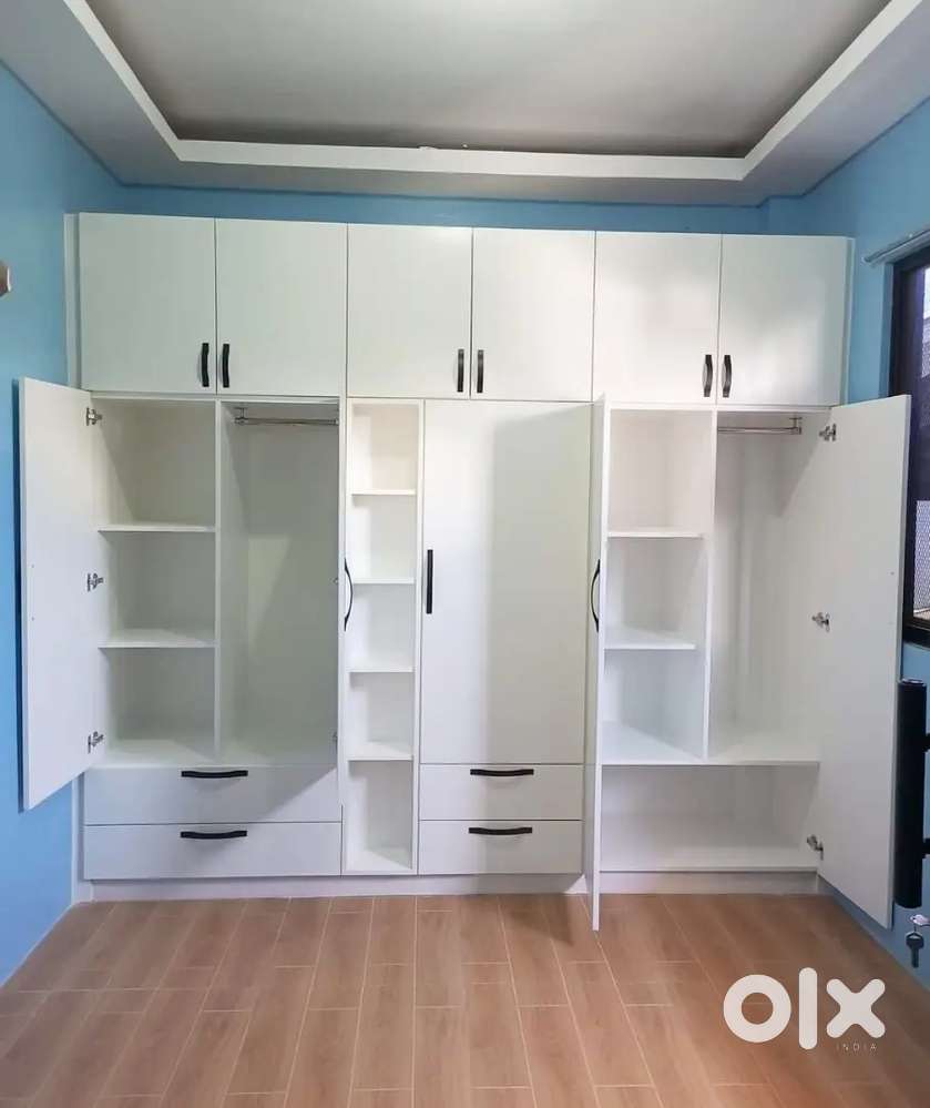 Khwaja Furniture. Big size wardrobe. Bajaj finance available Beds