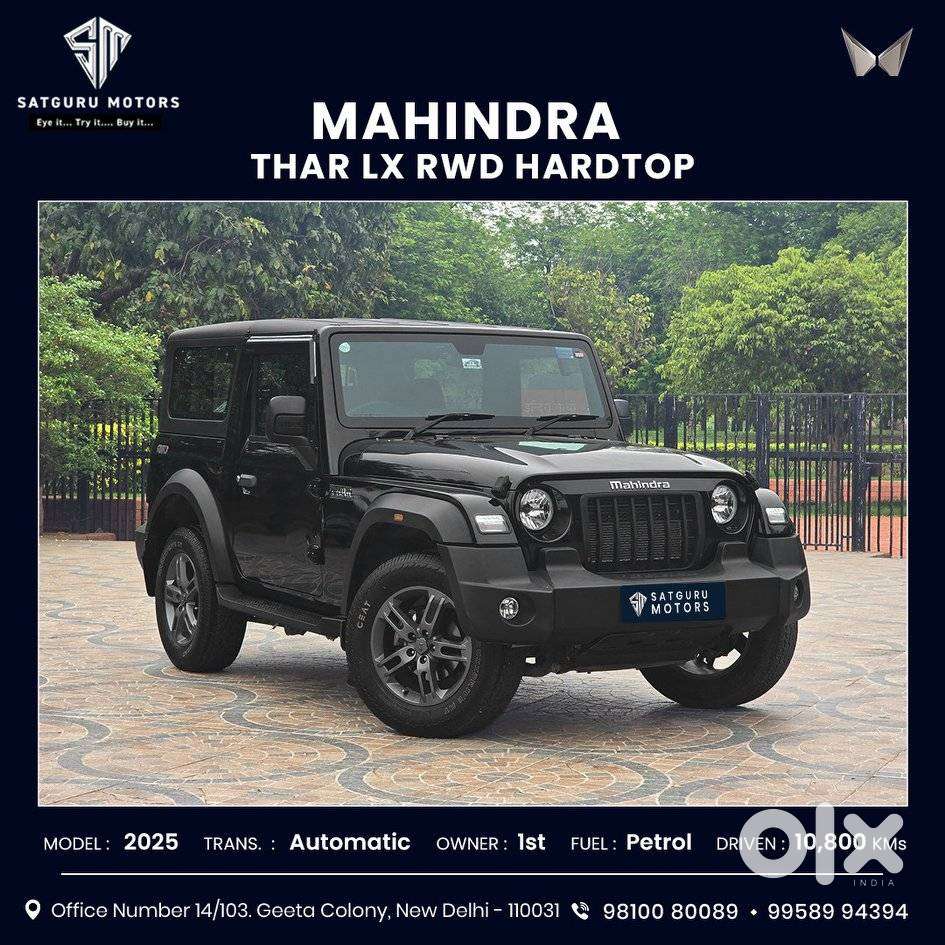 Mahindra Thar 2.0 Lx Hard Top Petrol At 4 Rwd, 2025, Petrol