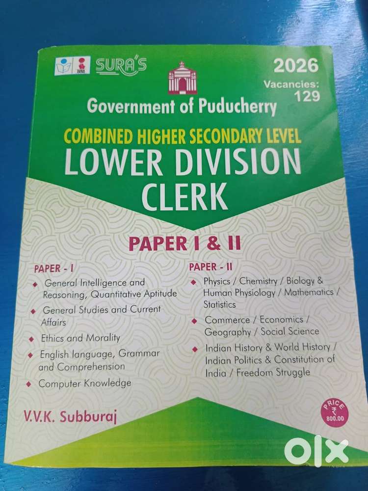 SURA'S Puducherry LDC CHSL 2026 Book – Like New