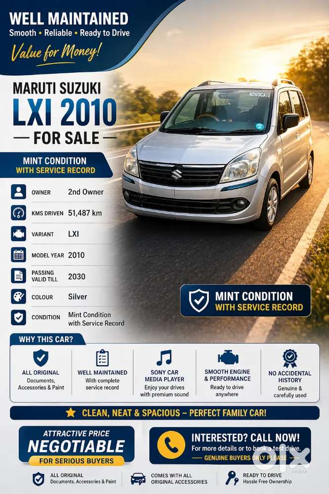 Maruti Suzuki Wagon R 2011 Petrol Well Maintained