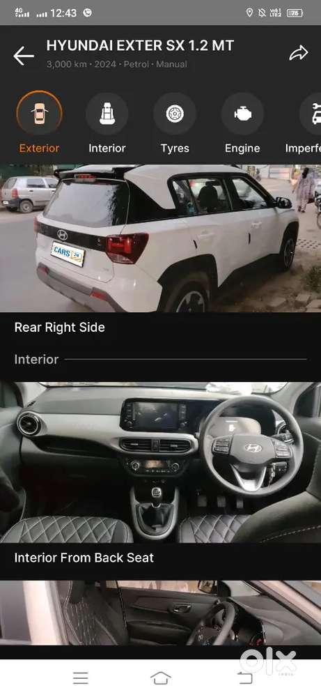 Hyundai Exter 2024 Petrol 3112 Km Driven