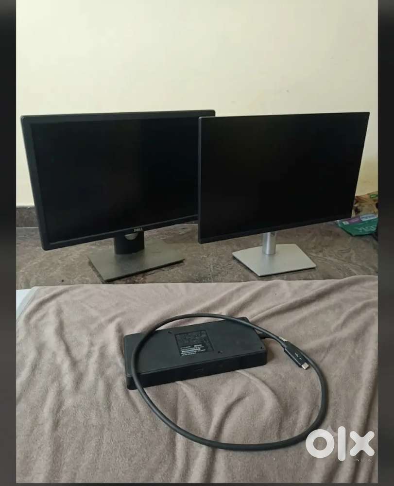 Complete Dell Dual Monitor Setup (24 IPS + 22 FHD) + Dell Thunderbol