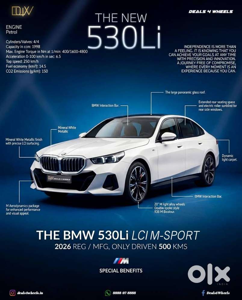 Bmw 5 Series 530 Li M Sport, 2026, Petrol