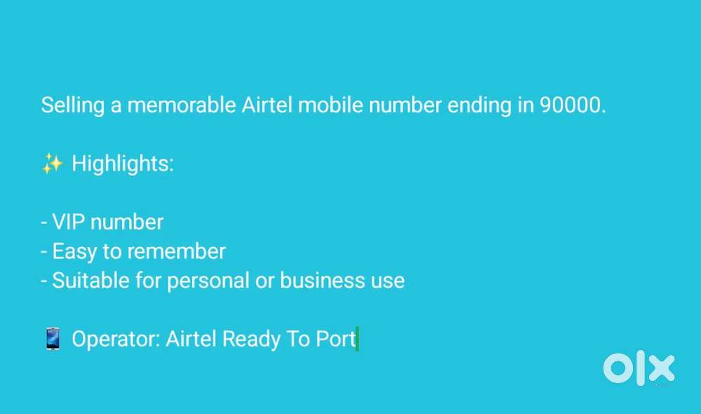 Premium Airtel Fancy Mobile Number Ready To Port