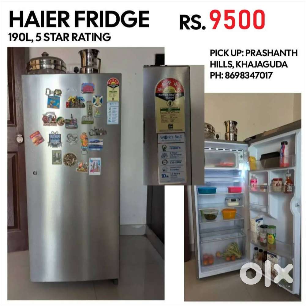 Haier Fridge, 190L, 5 star