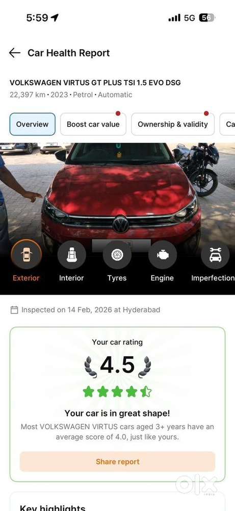 Volkswagen Virtus 2023 Petrol 23000 Km Driven