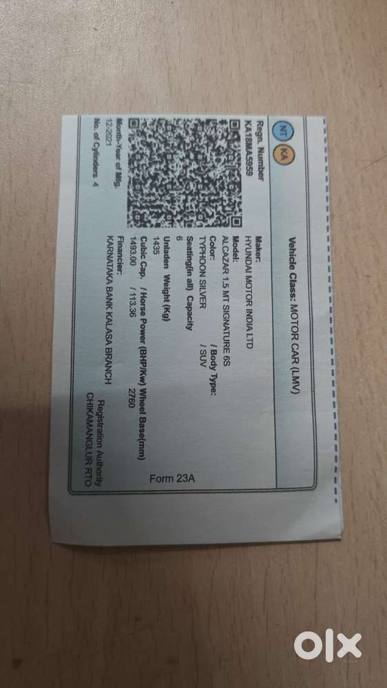 Hyundai Alcazar 1.5 Signature Diesel Mt 6 Str, 2022, Diesel