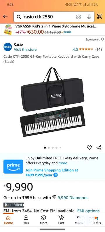 Casio ctk2550 keyboard with bag brand new condition Musical Instruments 1788236302