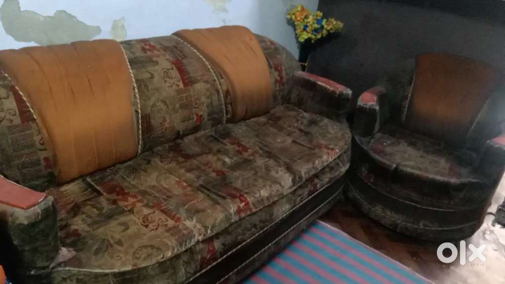 Used Sofa set of 1 large and 2 small sofas for Sale at Just ₹3,000.