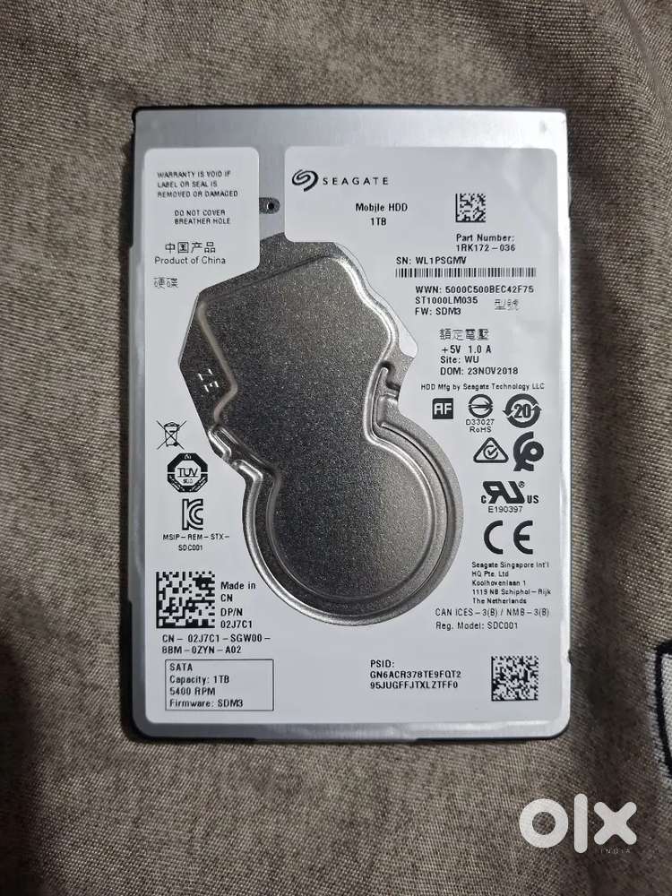 Internal hard drive