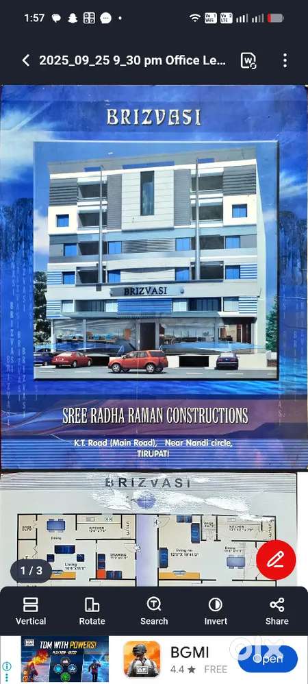 3 BHK FOR RENT NEAR KAPILATEERTHAM