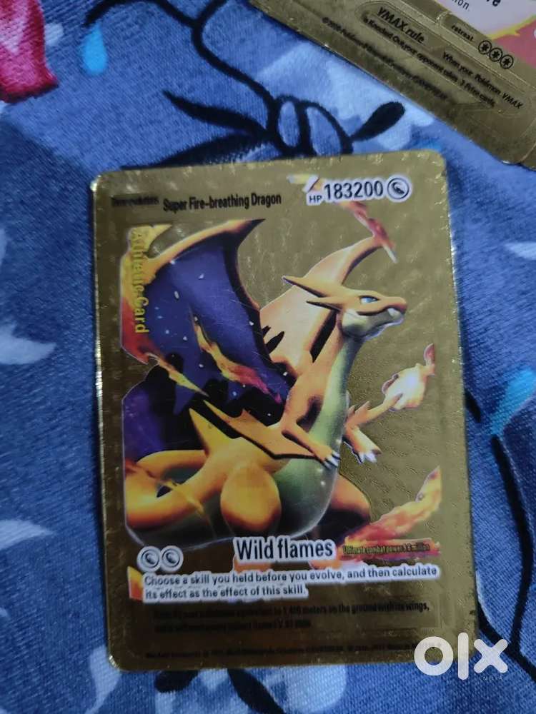 gold super fire breathing dragon pokemon card - Charizard ex 228/197 - Obsidian Flames - Hyper Rare Pikachu Three Evolutions Super Fire-