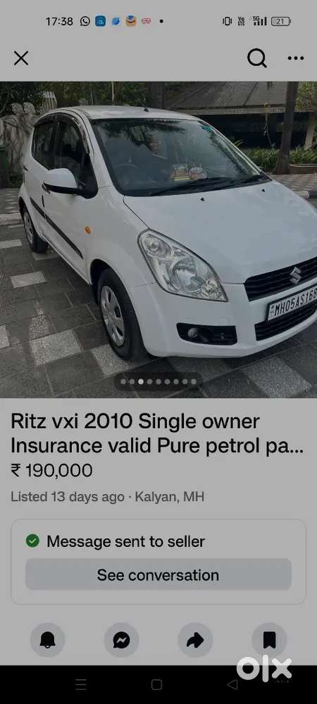 Maruti Suzuki Ritz 2010 Petrol Good Condition