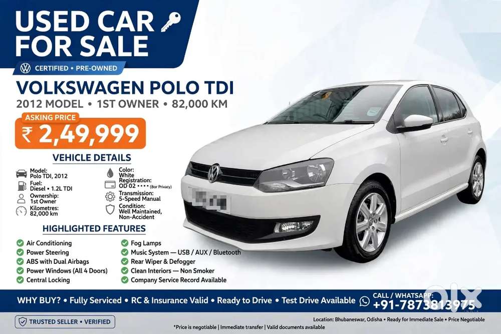 Volkswagen Polo Diesel 2012 Sell My Car