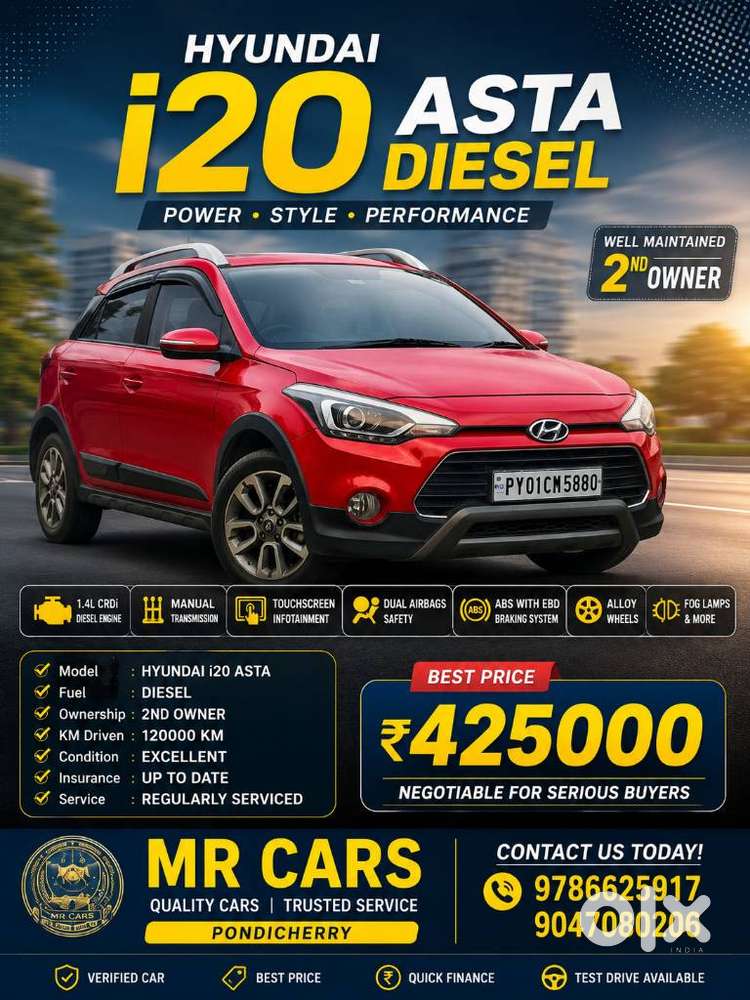 Hyundai I20 1.4 Asta (o) Crdi, 2018, Diesel